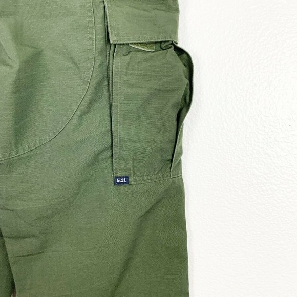 5.11 Tactical Men's 27 1/2 - 31 Olive Green TDU Pant Ripstop Cargo Pants Teflon - Picture 4 of 8